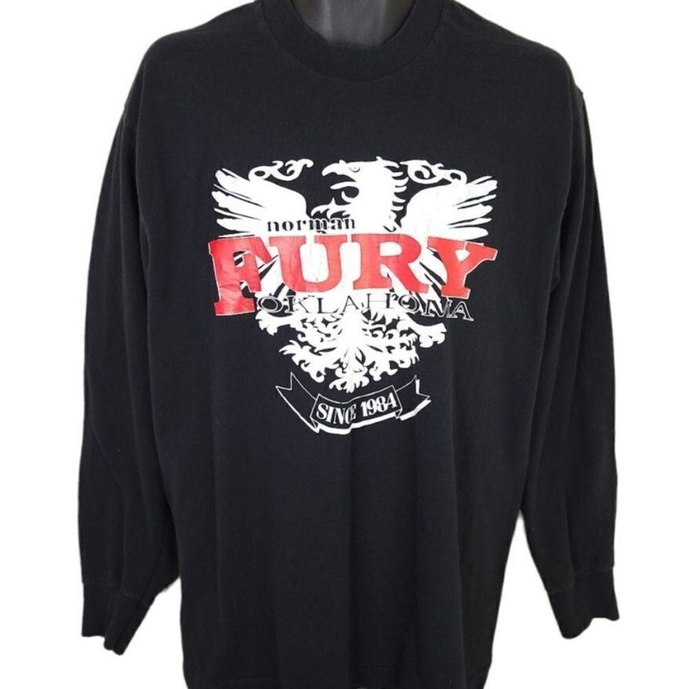 Norman Fury Soccer T Shirt Vintage 90s Oklahoma Made In USA Mens Size Medium